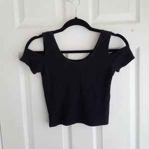 LA Hearts cold shoulder croptop